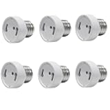 TWDRTDD 6 Pcs E26/E27 to GU24 Adapter - E26/E27 Edison Screw to GU24 Bayonet Base Bulb Socket Adapter Converter (6PCS)