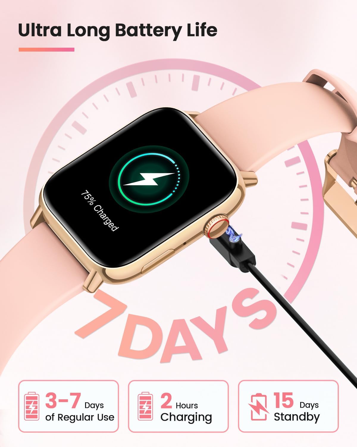 BANLVS Smartwatch charging with magnetic cable