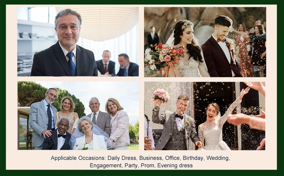 HISDERN Mens Tie Striped Ties and Handkerchief Set Business Formal Woven Pocket Square Wedding College Stripe Necktie - Image 6