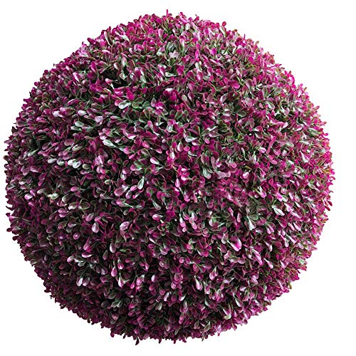 L-KCBTY Boule de Plante Artificielle Violette, Boule de buis trimmable respectueuse de l'environnement, Plante Artificielle, adaptée au Jardin, à la Maison, au Mariage Cover