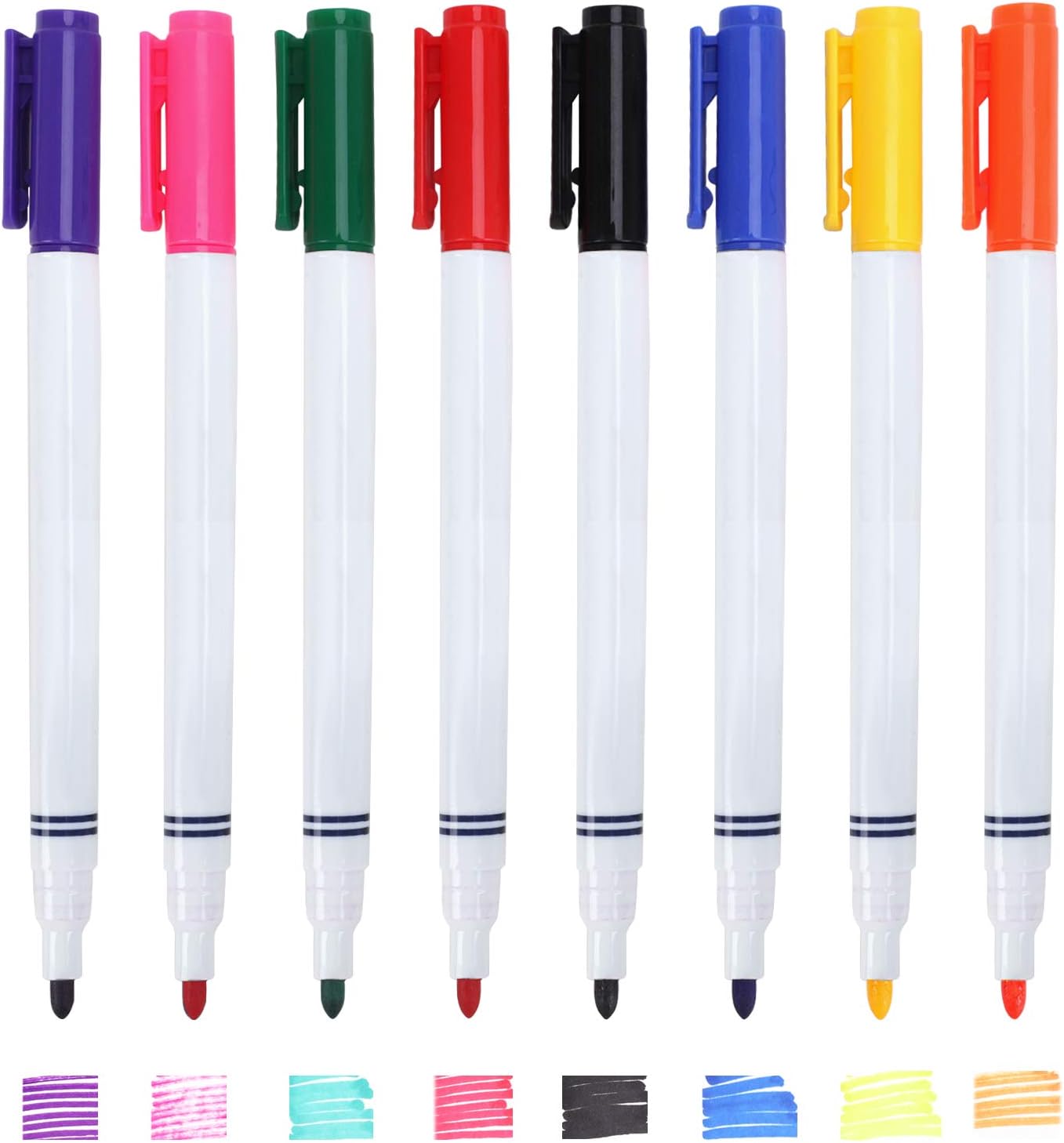 Ylucky 8 Colors Fabric Markers Permanent Fabric Pens Paint Art Marker Textile