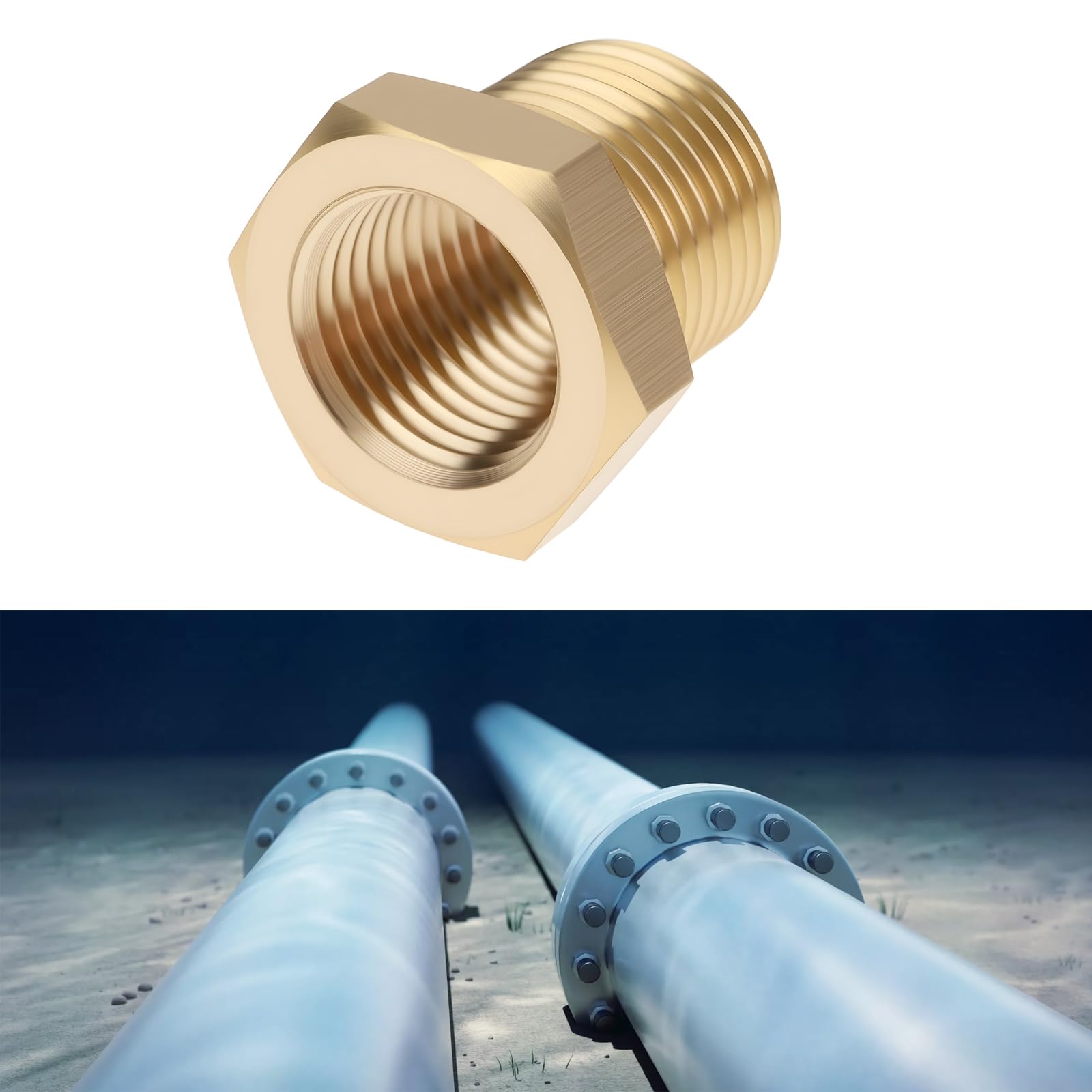 Adaptateur Réducteur en Laiton M12 X 1 Mâle Vers M10 X 1 Femelle 2 Pièces pour Raccordement de Tuyaux Dans Les Systèmes Hydrauliques