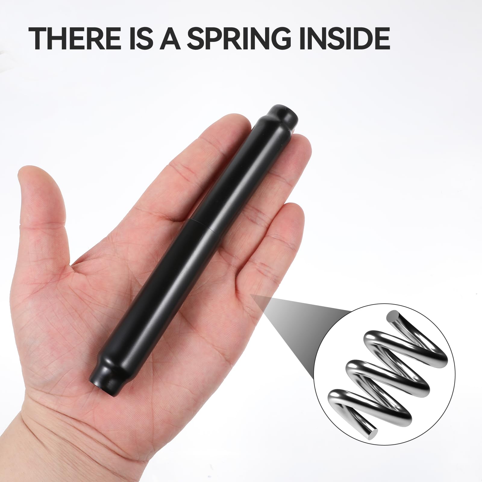 Toilet Paper Roll Holder Replacement Stainless Steel Toilet Paper Holder Spring Rod Spring Loaded Black — Amazon image 3
