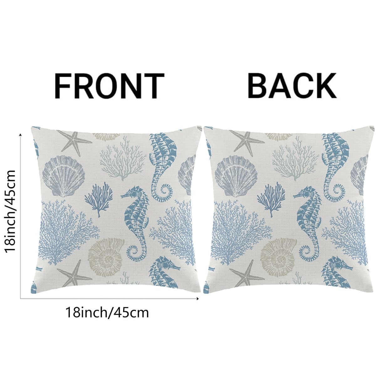 Housse De Coussin Motif Botanique Taie D'oreiller Imperméable Lot De 4