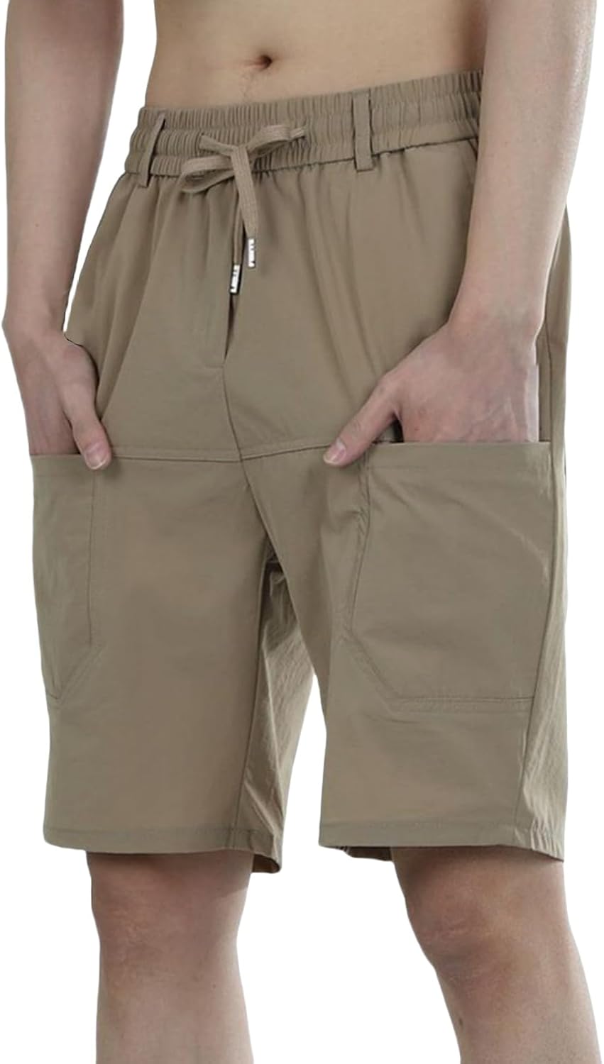Cargo Shorts Men Water Resistant Lightweight Quick Dry Hiking Shorts Workout Athletic Short Pants for Camping Travel