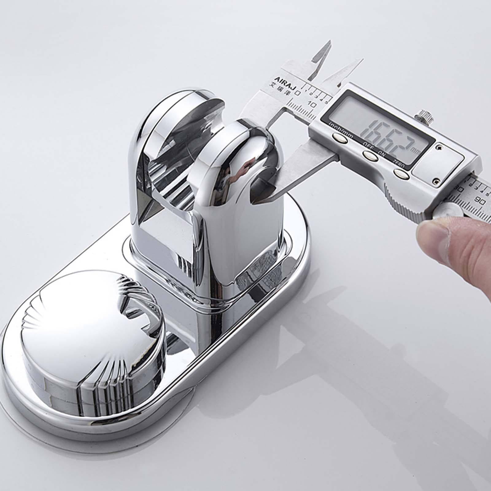 Soporte Ducha Pared Viscoso Soporte Alcachofa Ducha ABS Soporte Ducha Ángulo Ajustable Soporte de Ducha Plata Soporte para Ducha Resistente a la Humedad y Duradero