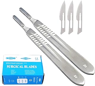 AAProTools 100 Surgi Sterile Scalpel Handle Blades # 24 (2 Free Handle #4)