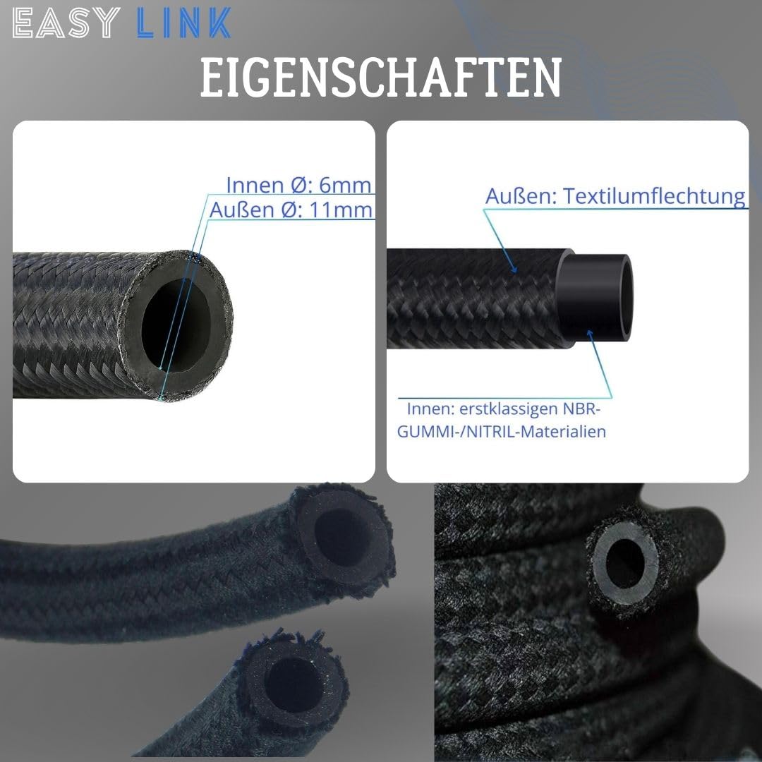 Tuyau de carburant diesel - Diamètre 6 mm - 5 m
