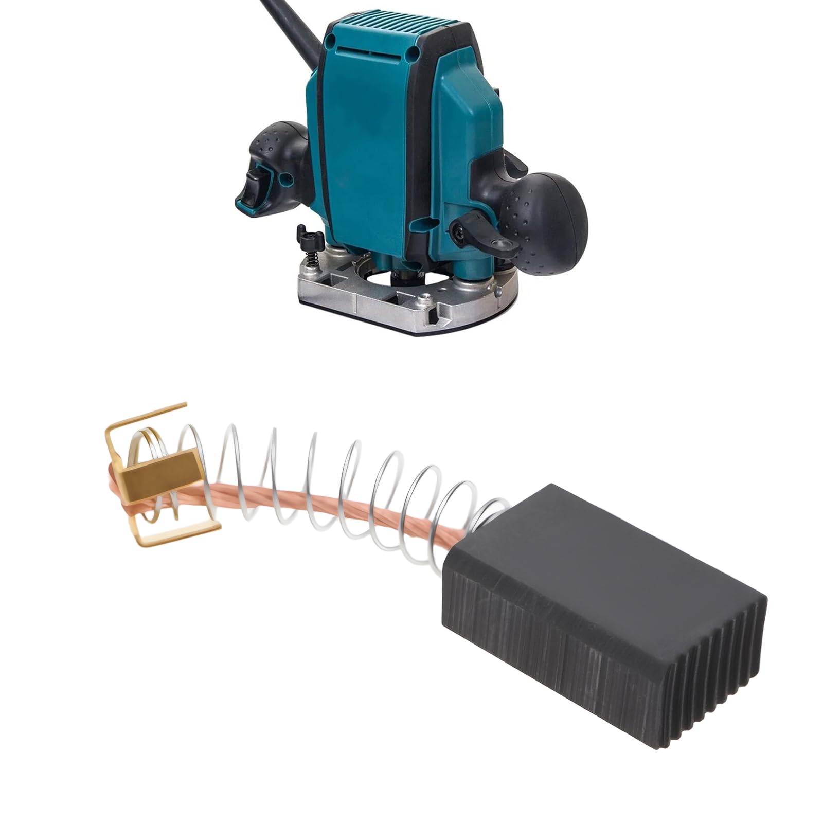 2 Pares de Escobillas de Carbón para Herramientas Eléctricas CB106 (6 X 10 X 15 Mm) Compatible con Makita HP2010N 8406 1125 1911 3620 RP0900
