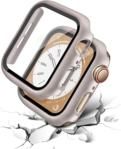 Miniatura 5 de 3 fundas rígidas de policarbonato para Apple Watch de 1.732 pulgadas, 1.575 pulgadas, 1.772 pulgadas, 1.614 pulgadas, con protector de pantalla de