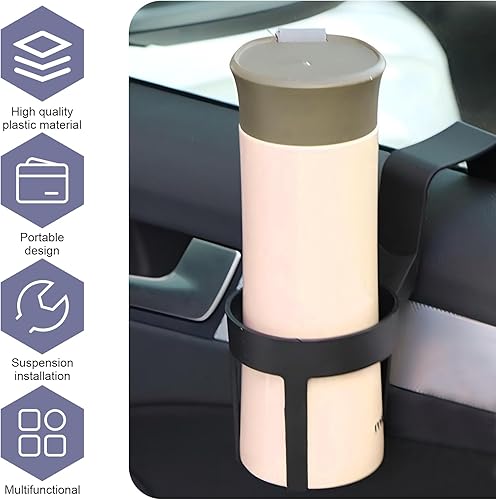 Miniatura 3 de Estante de almacenamiento de bebidas de vidrio con elevación de puerta de diseño hueco, inserto colgante de plástico elástico para puerta lateral