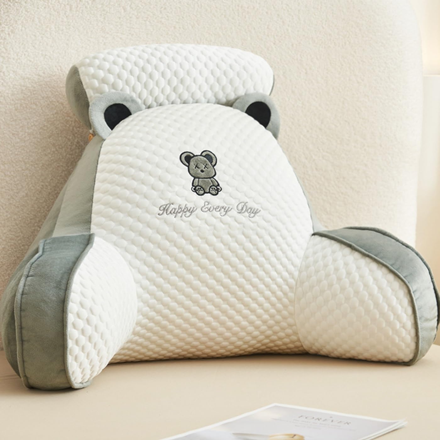 YAZWRJLM Reading Pillow For Bed Adult,Reading Cushion Sofa With Neck/Arm Back Support,Detachable Lumbar Support Backrest Pillow For Sitting Reading Watching TV Games(#1,70x50x25cm)