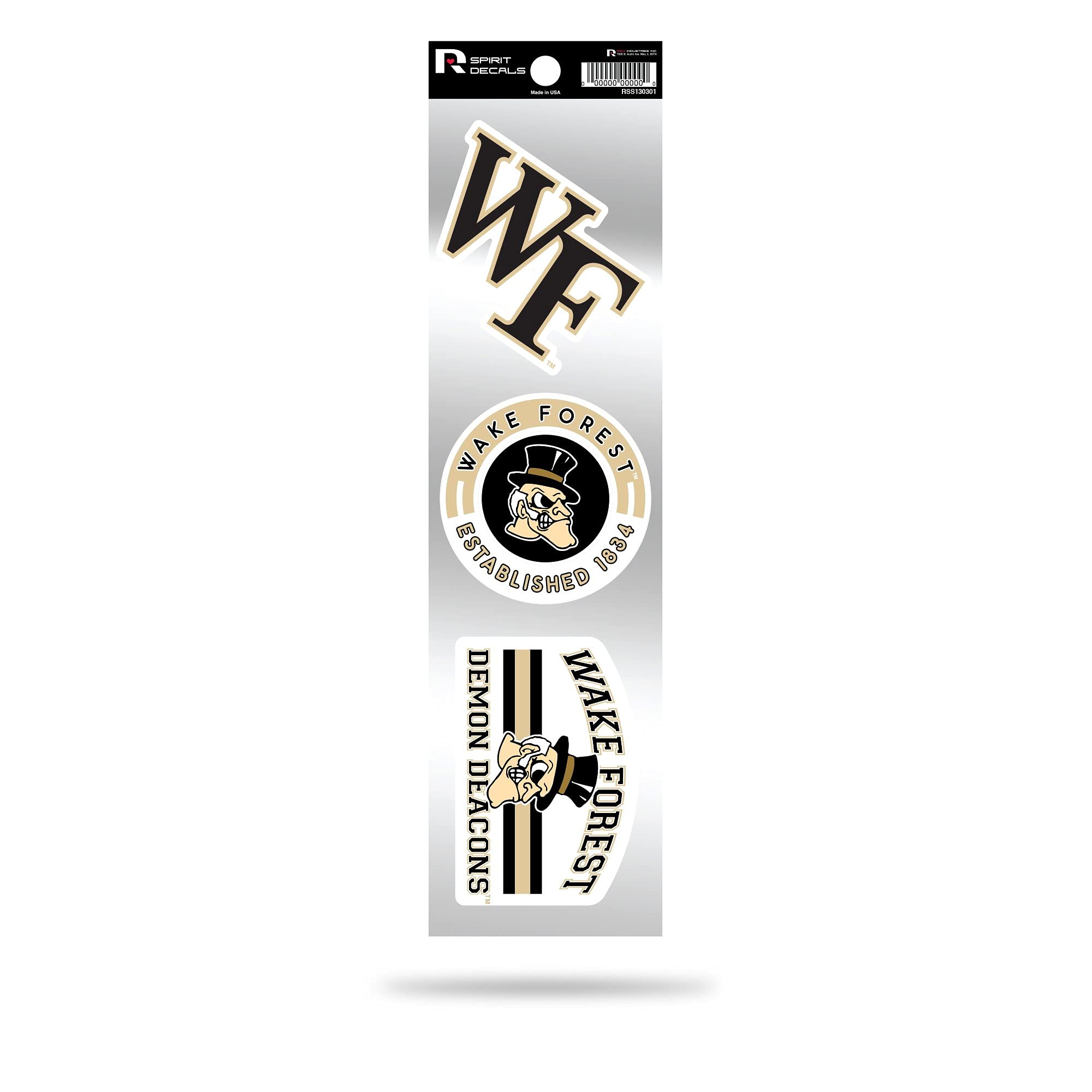 NCAA 3-Piece Retro Spirit Decals Retro Decal Set