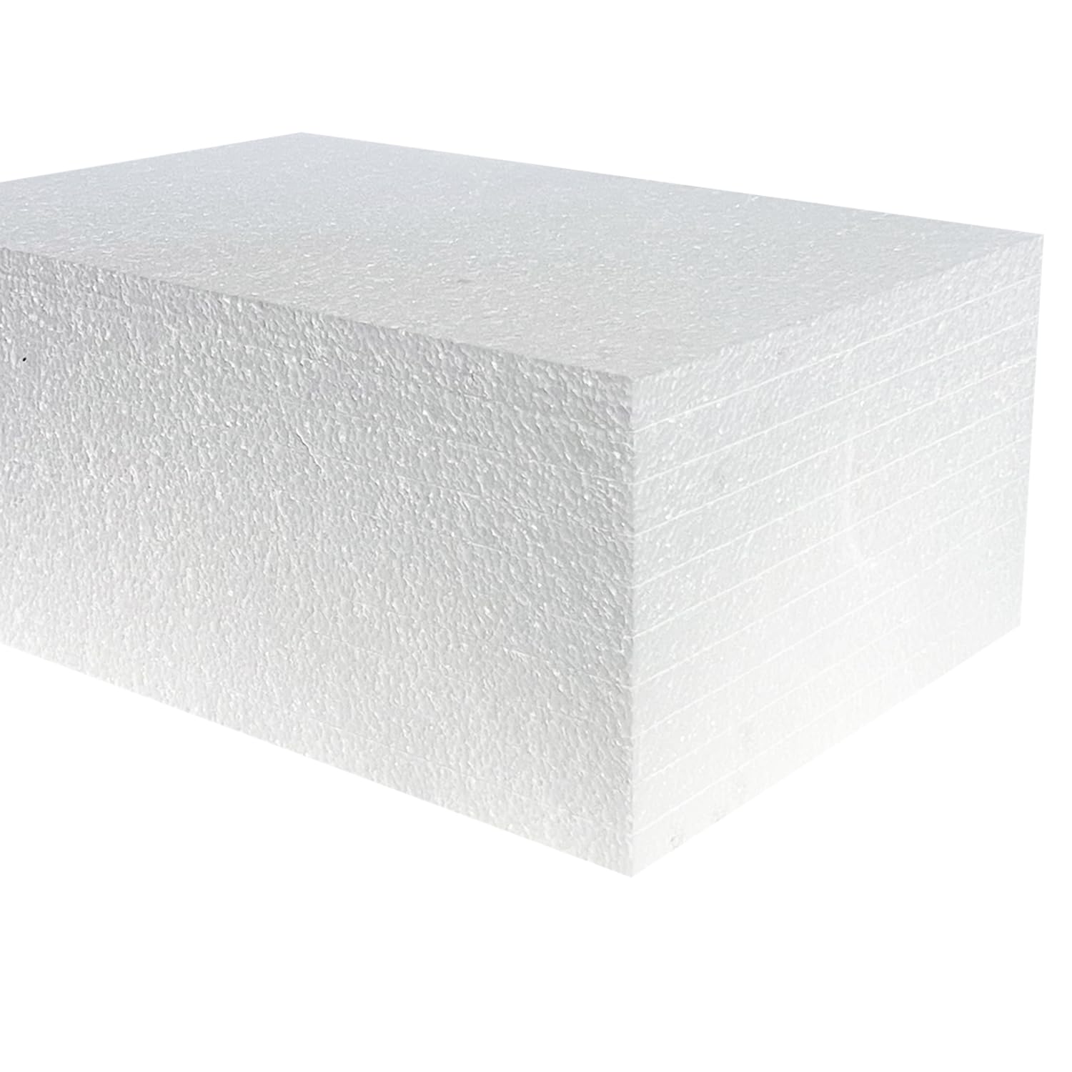 Expanded Polystyrene Foam Sheets EPS 70 (600 x 400 x 25mm Each) - Pack of 18 Sheets - BBA Certified Wall & Floor Insulation Board - Box Lining & Packaging Foam Board - White Blocks for DIY Projects