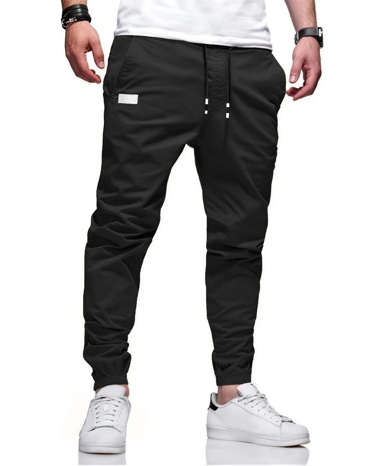 Men Joggers Chino Cargo Pants Hiking Outdoor Recreation Pants Twill Fitness Track Jogging…