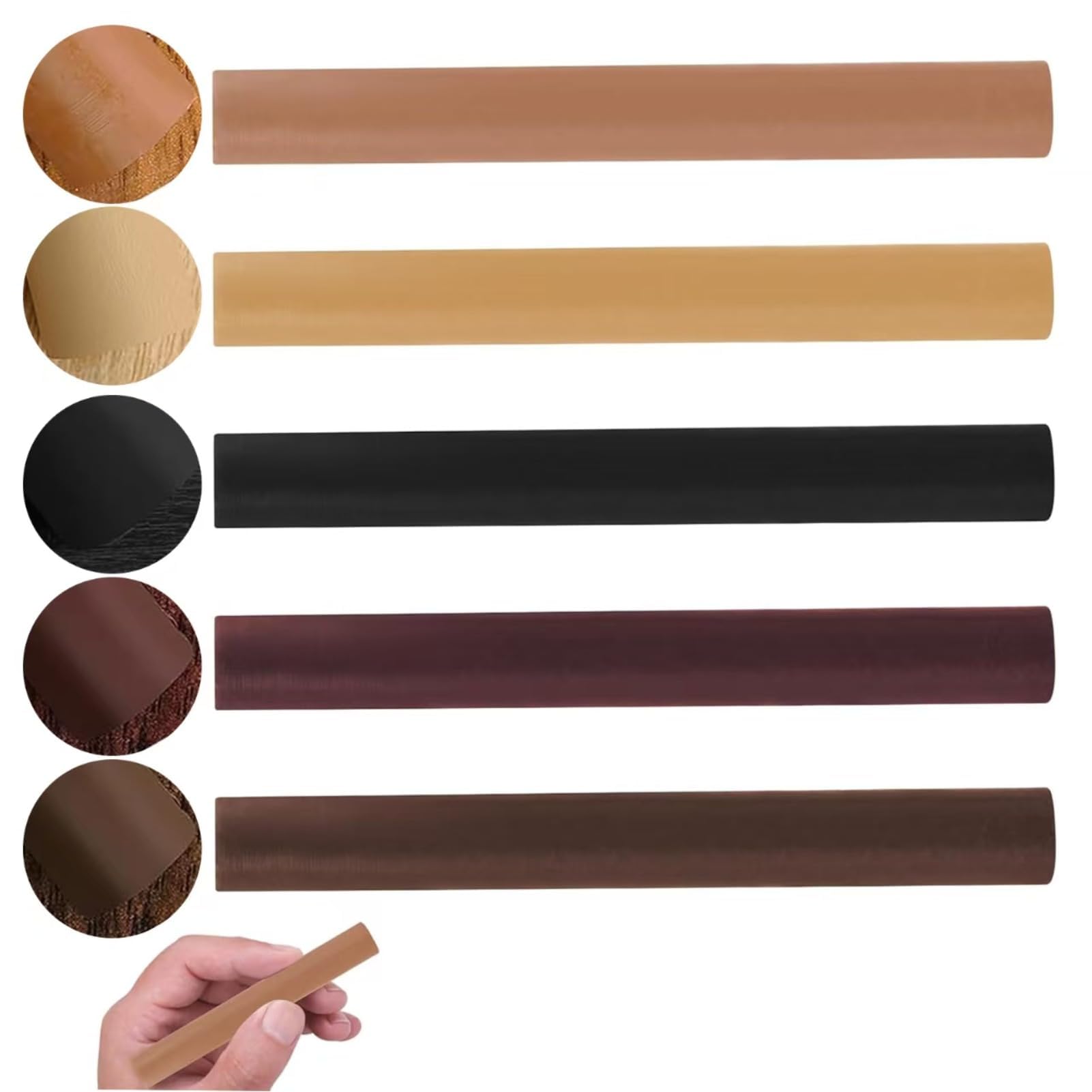 5 Pcs Wood Filler For Furniture, Wood Furniture Retouching Crayon Wax Scratch Filler Remover Repair Contains Five Wood Filler For Furniture-picture-26