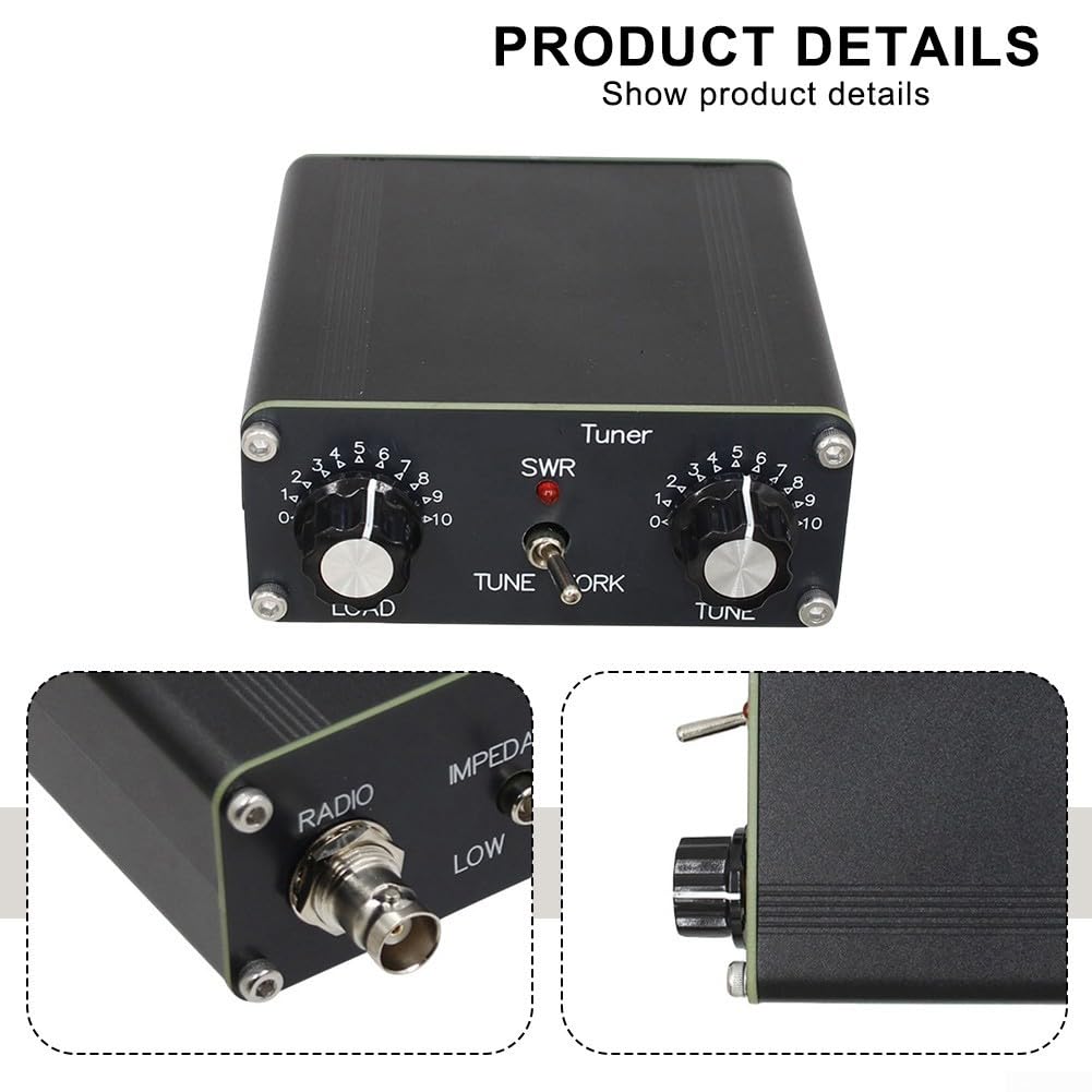 QRP Tuner d'antenne manuel pour Z-Match QRP Tuner d'antenne manuel 3-28 MHz 5 W Réglage manuel pour radio HAM