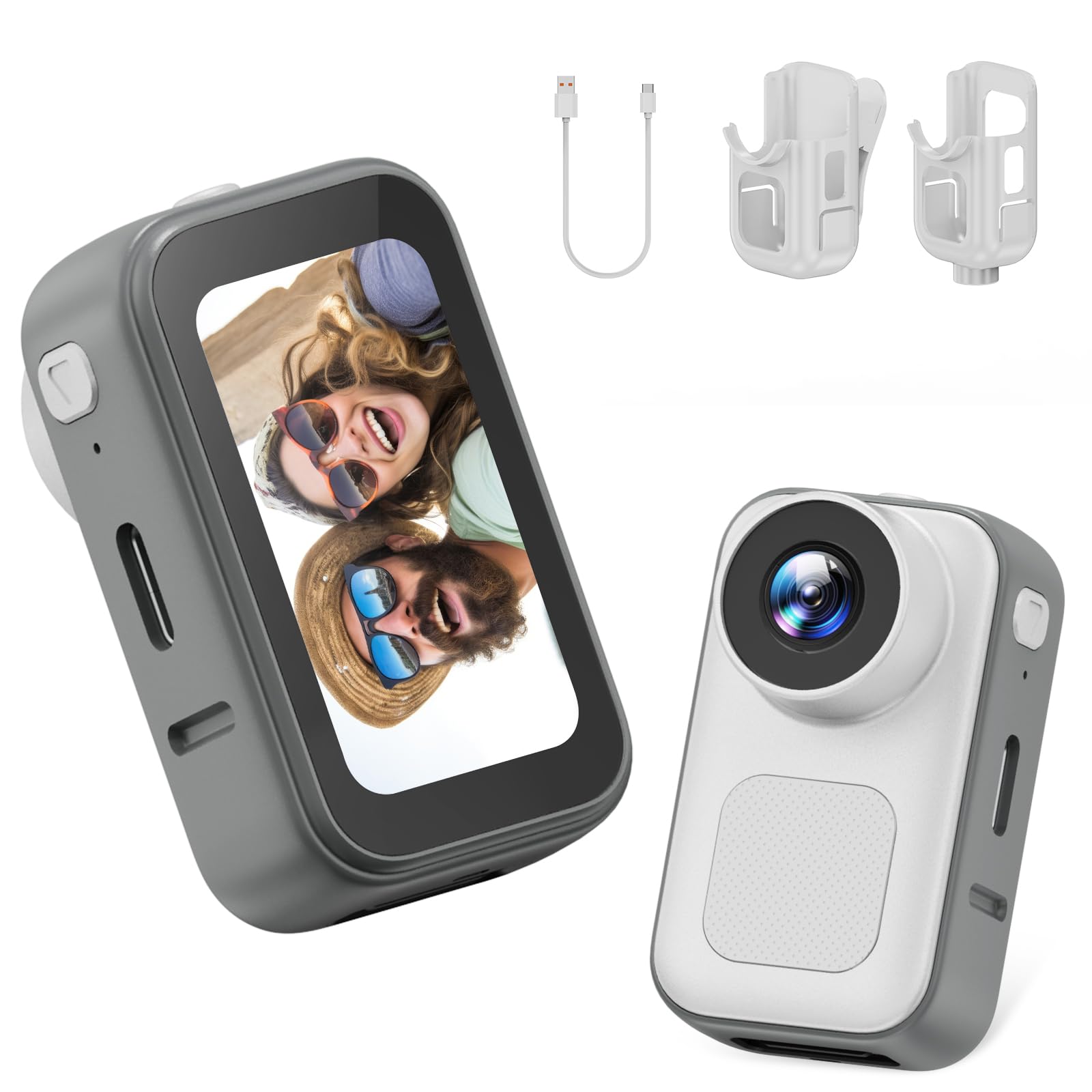 PX30 Mini Body Camera | 1.47" LCD 1080P Wearable Cam for Travel, Cycling, Work, Pet Care, 350mAh Battery, No Memory Card Included, White-image-25
