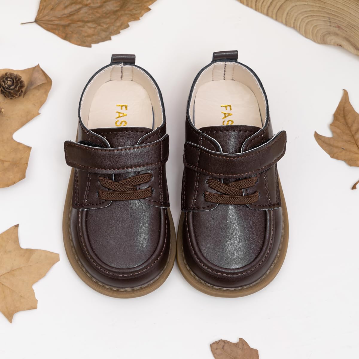 ohsofy Infant Baby Boy Oxford Shoes PU Leather Loafers Rubber and Soft Sole Wedding Dress Shoes Toddler Girl Baby Walking Shoes