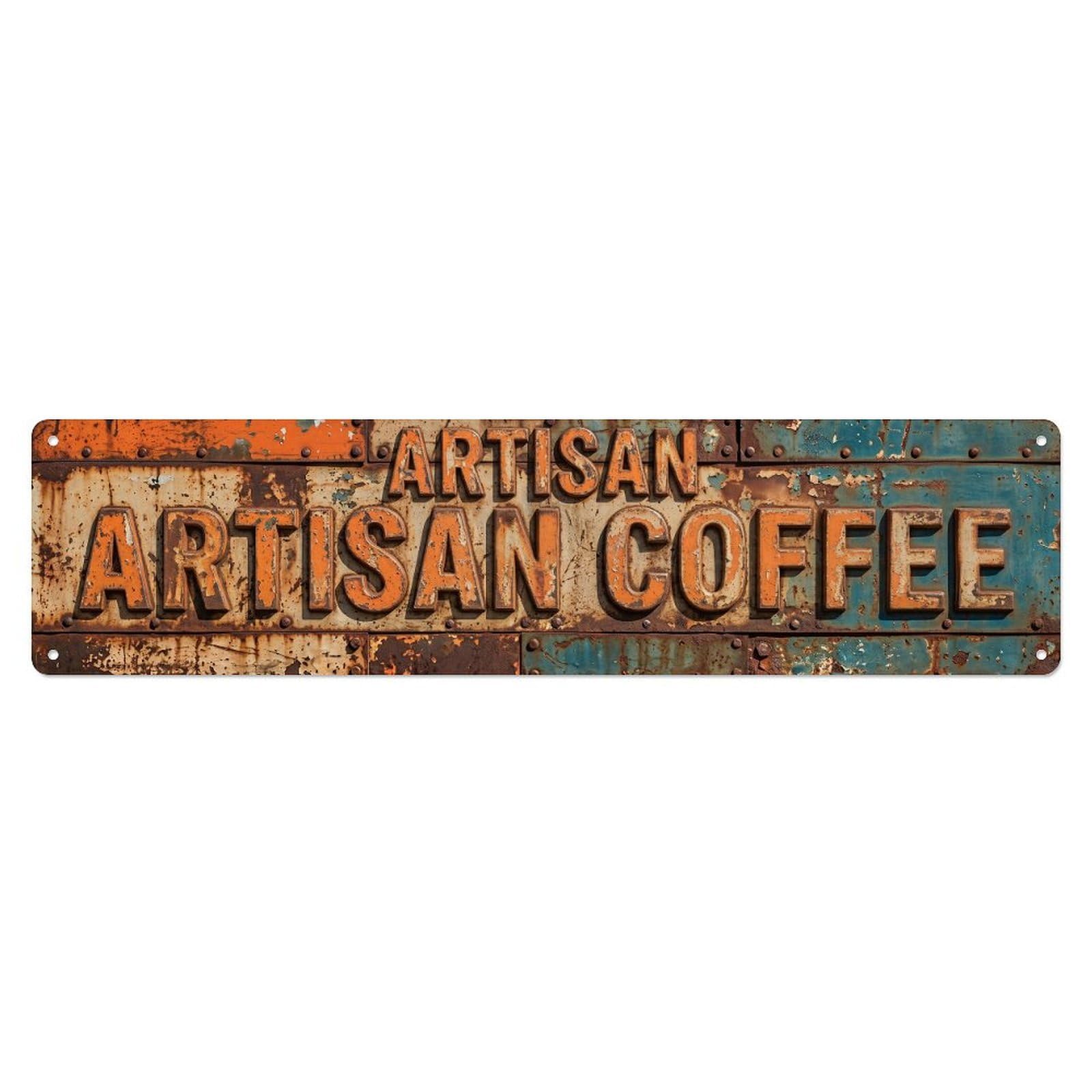 Artisan Coffee Industrial Metal Tin Sign