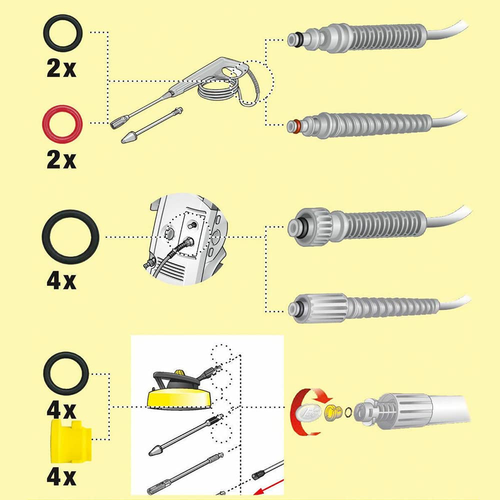 Joint Torique De Rechange Pour Buse De Tuyau De Lance Karcher, Joint