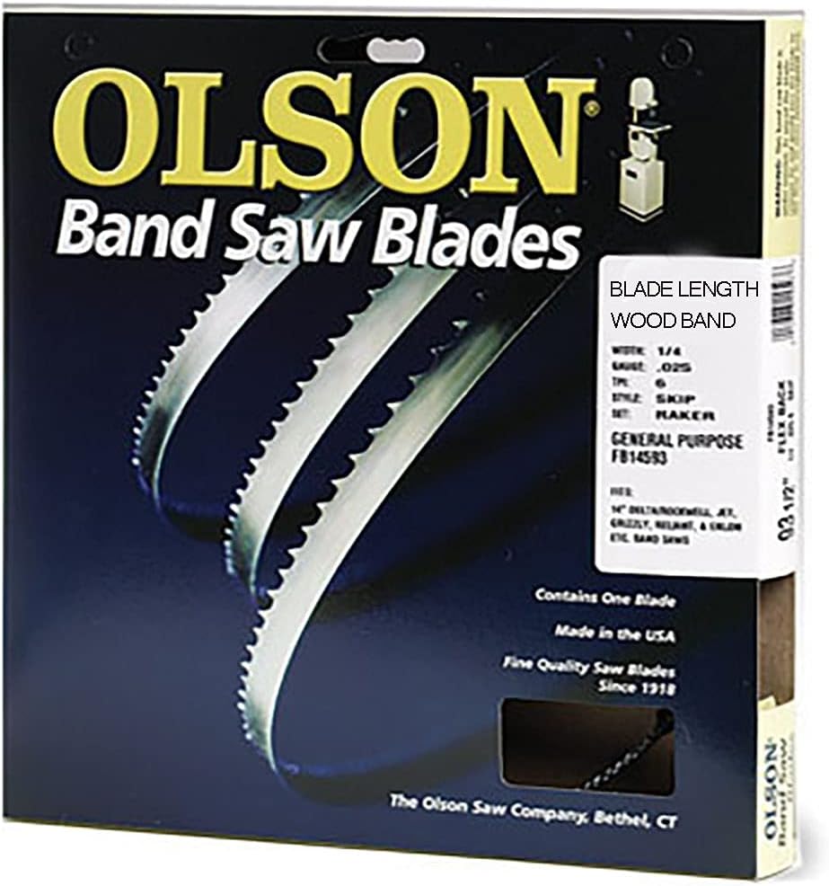 Olson Saw WB51657BL 1/8 by 0.018Inch 14 TPI Hook Wood Band Saw Blade Band Saw Blades