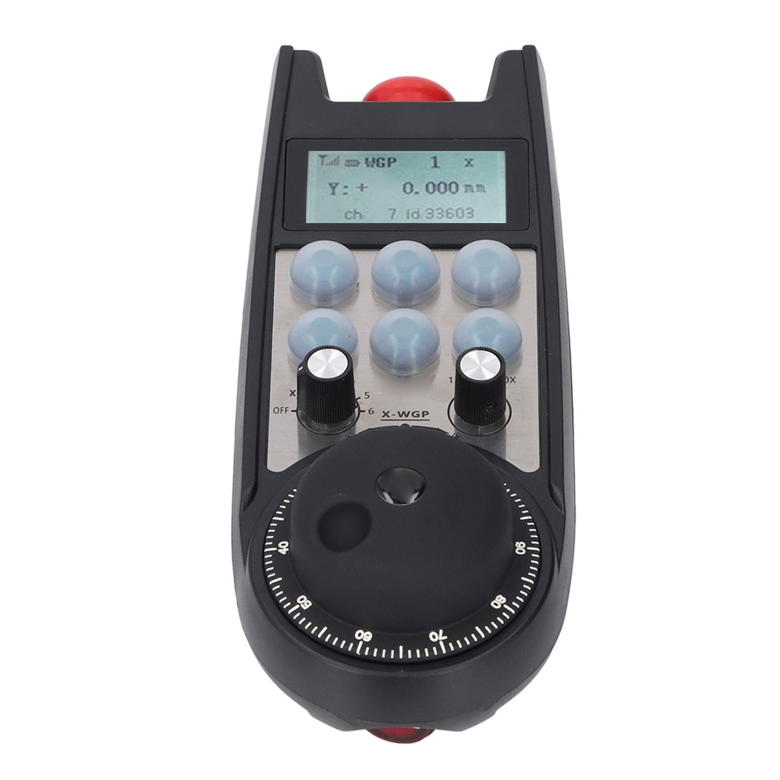 Controlador de Rueda de Mano CNC Inalámbrico 6 Generador de Pulso del Manual de Eje con Potencia de Transmisión de 10dbm de Rango de 40 M para Máquinas de Fresado de Máquinas