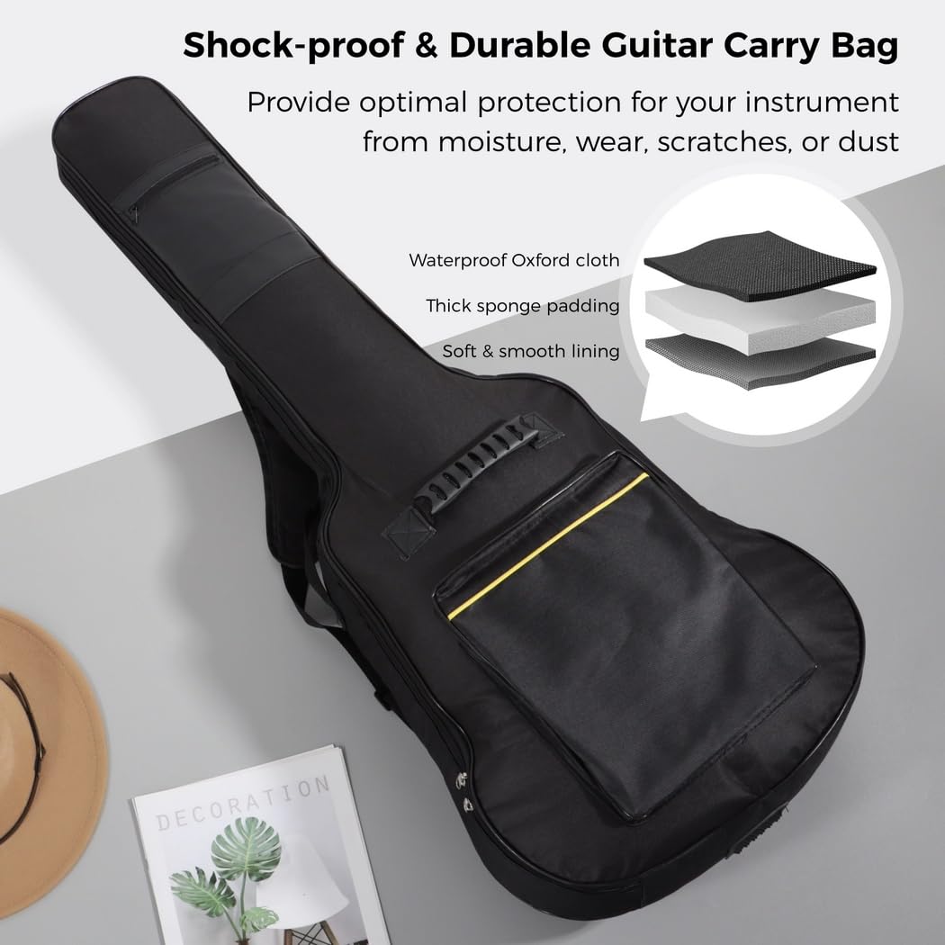 Guitar Bag, Guitar Case with Adjustable Shoulder Strap, Accessory Kit with 40-41inch Gig Bag - Image 3