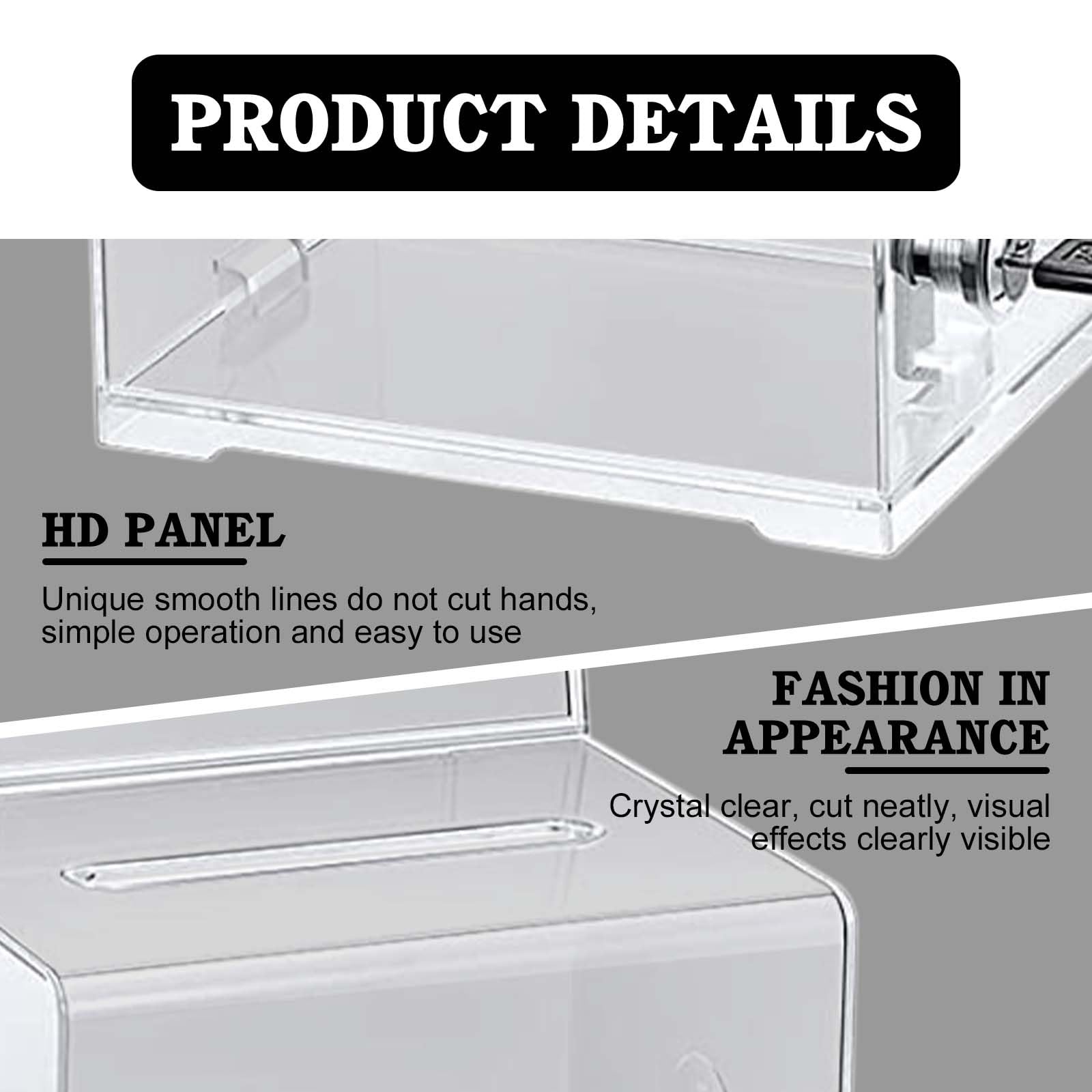 Scatola Per Donazioni In Acrilico - Con Lucchetto, Portacartelli, Per Voti, Commenti, Biglietti - Foto 7