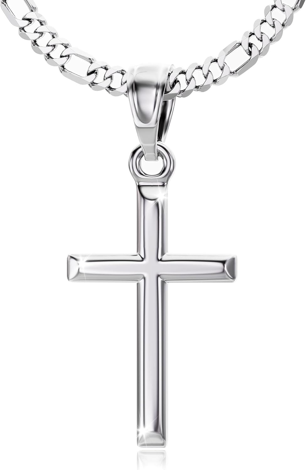 Cross Necklace with Luxury Gift Box - Top-grade 316L Stainless Steel Cross Pendant, Sleek Polished Design, Christian Jewelry for Men and Women