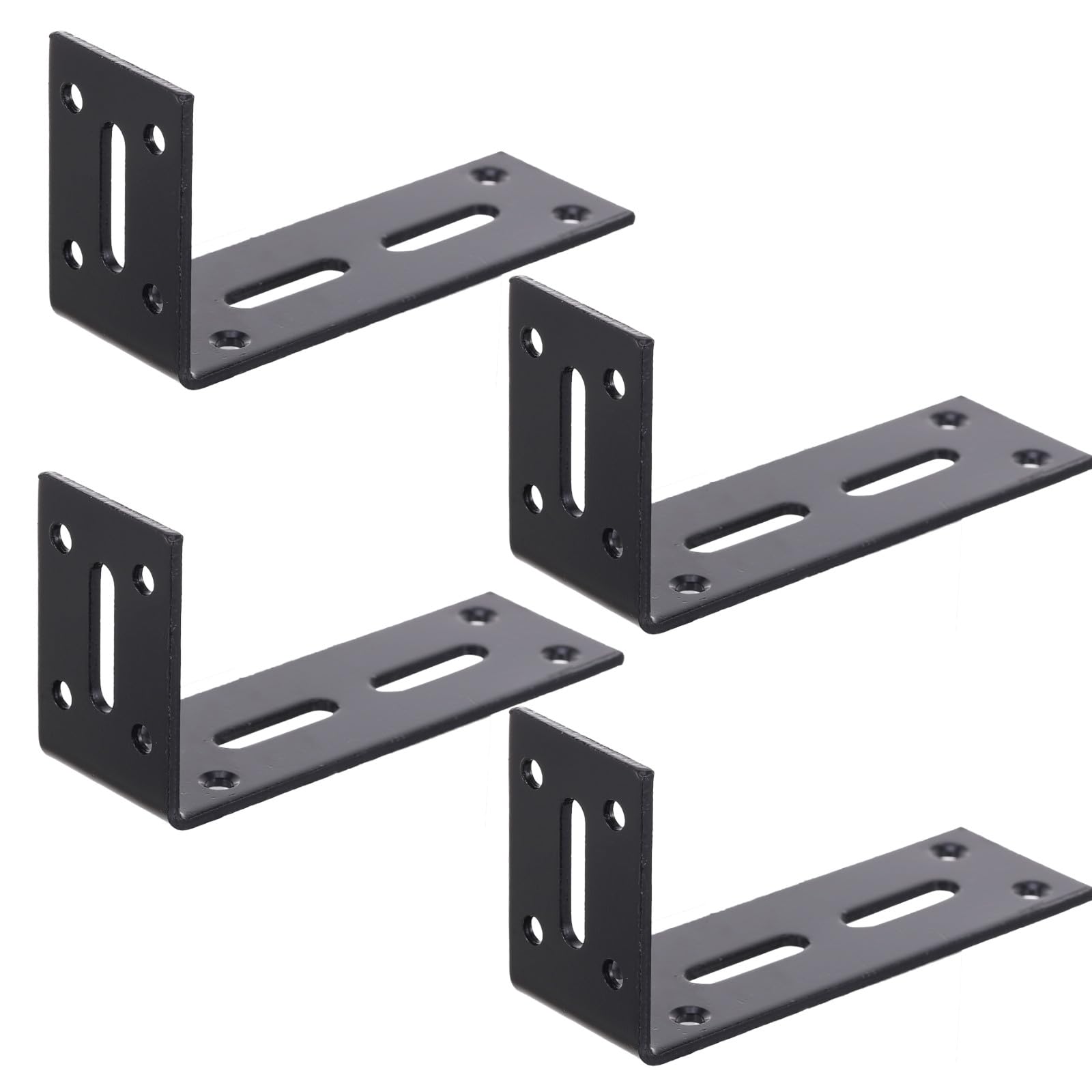 Supports d'étagère d'angle en L lot de 4 en acier solide pour meubles
