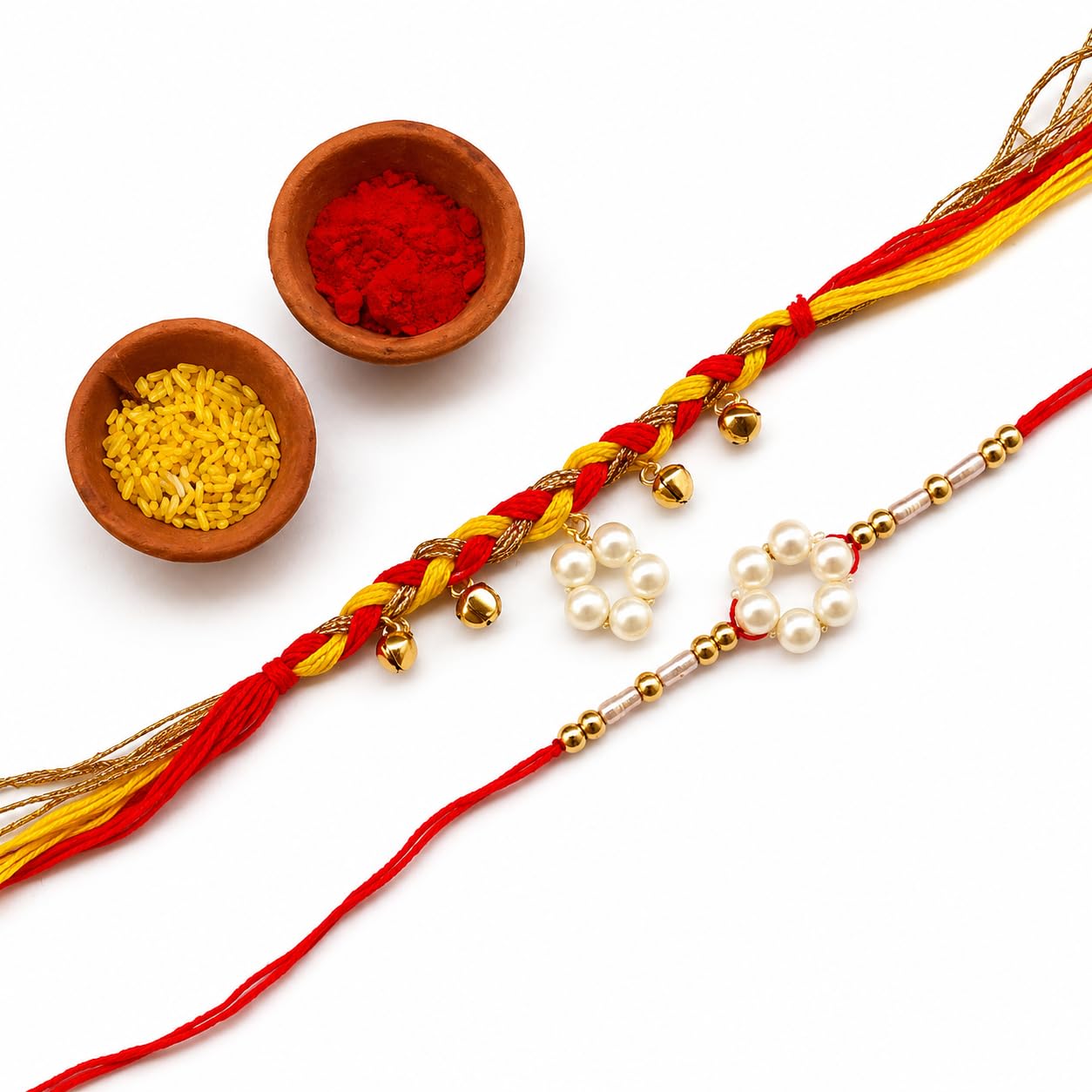 adcom Beautifully Handcrafted Bhaiya-Bhabhi Rakhi, Pack of 2-picture-6