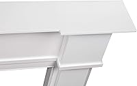 Vista 3 de Pearl Mantels Impresionante pero cómodo mantel de MDF envolvente, 48 pulgadas, blanco nítido