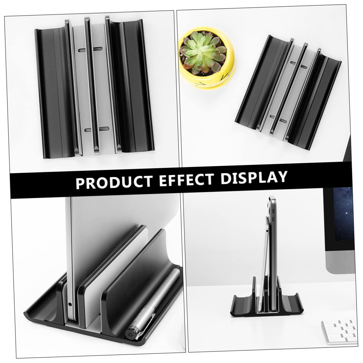 HEMOTON Supporto Verticale Per Laptop Lega Di Alluminio Stand Di Raffreddamento Per Computer Portatile Design Leggero e Facile Da Installare Ottimo Per Ufficio e Casa