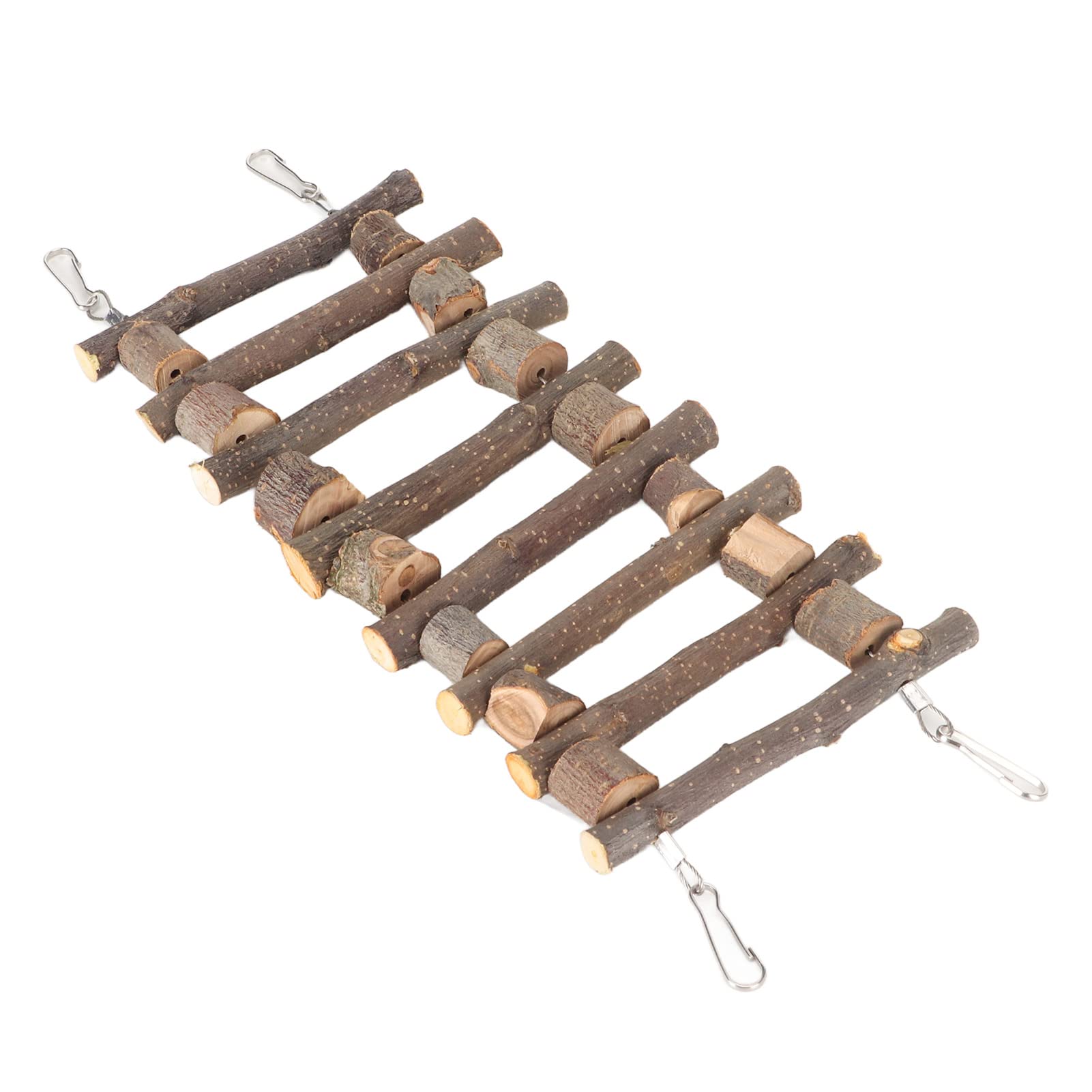 Puente masticable Flexible de la Escalada de Mascotas de Madera de Madera de 60 cm para Loros Chinchillas pequeños Animales de Acero Desmontable diseño de Alambre de Acero para (30 cm)