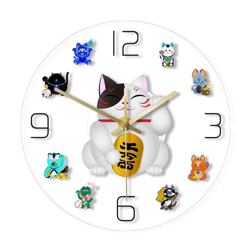 Amazon.com: The Geeky Days Maneki Neko Fortune Cat Cartoon Silent