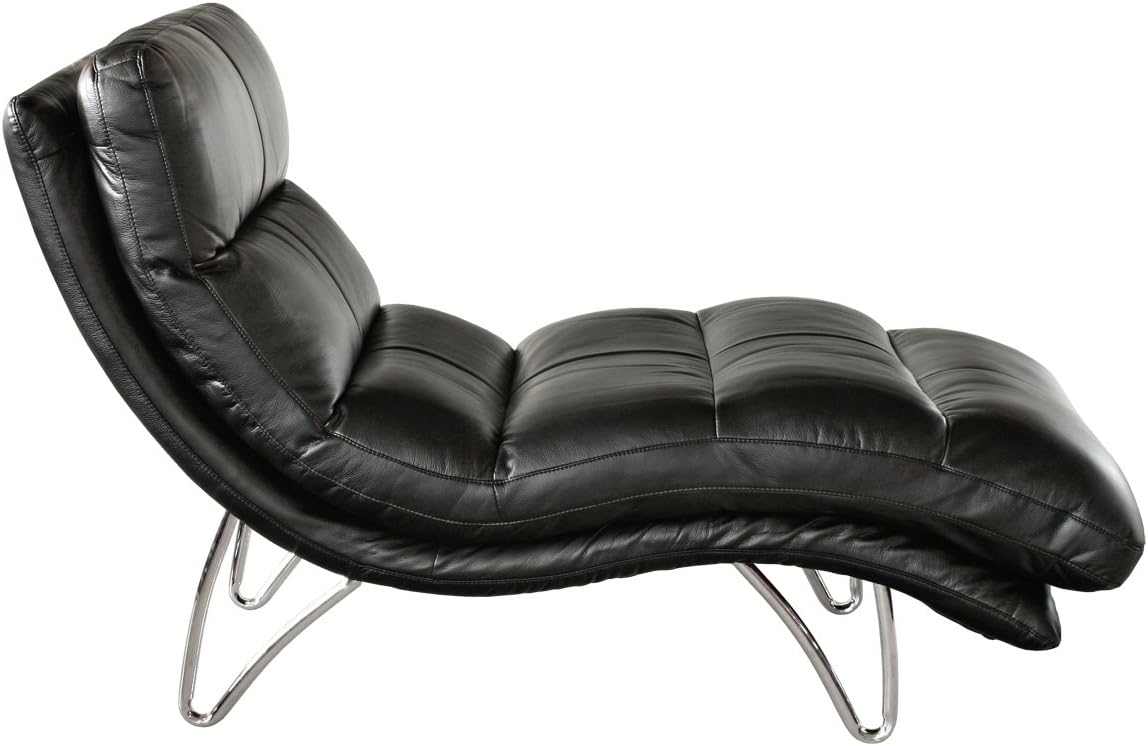Stickbase Ltd Padded Portofino Lounge Chaise/Day Bed (Black)