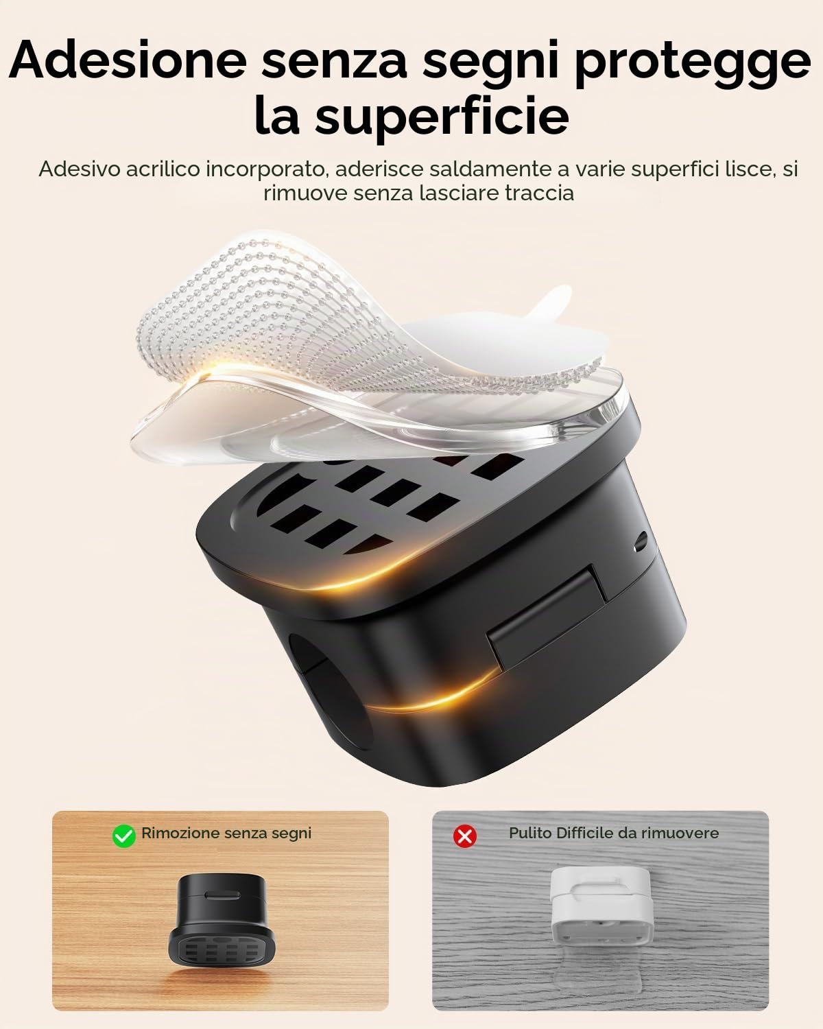Rocoren 30 Pezzi Ferma Cavi Adesivi, Supporto Magnetici per Cavi, Organizer per Cavi per Scrivania, Parete, Casa, Ufficio, Auto, Compatibile con Cavo di Alimentazione, HDMI, Cavo di Ricarica (Nero)