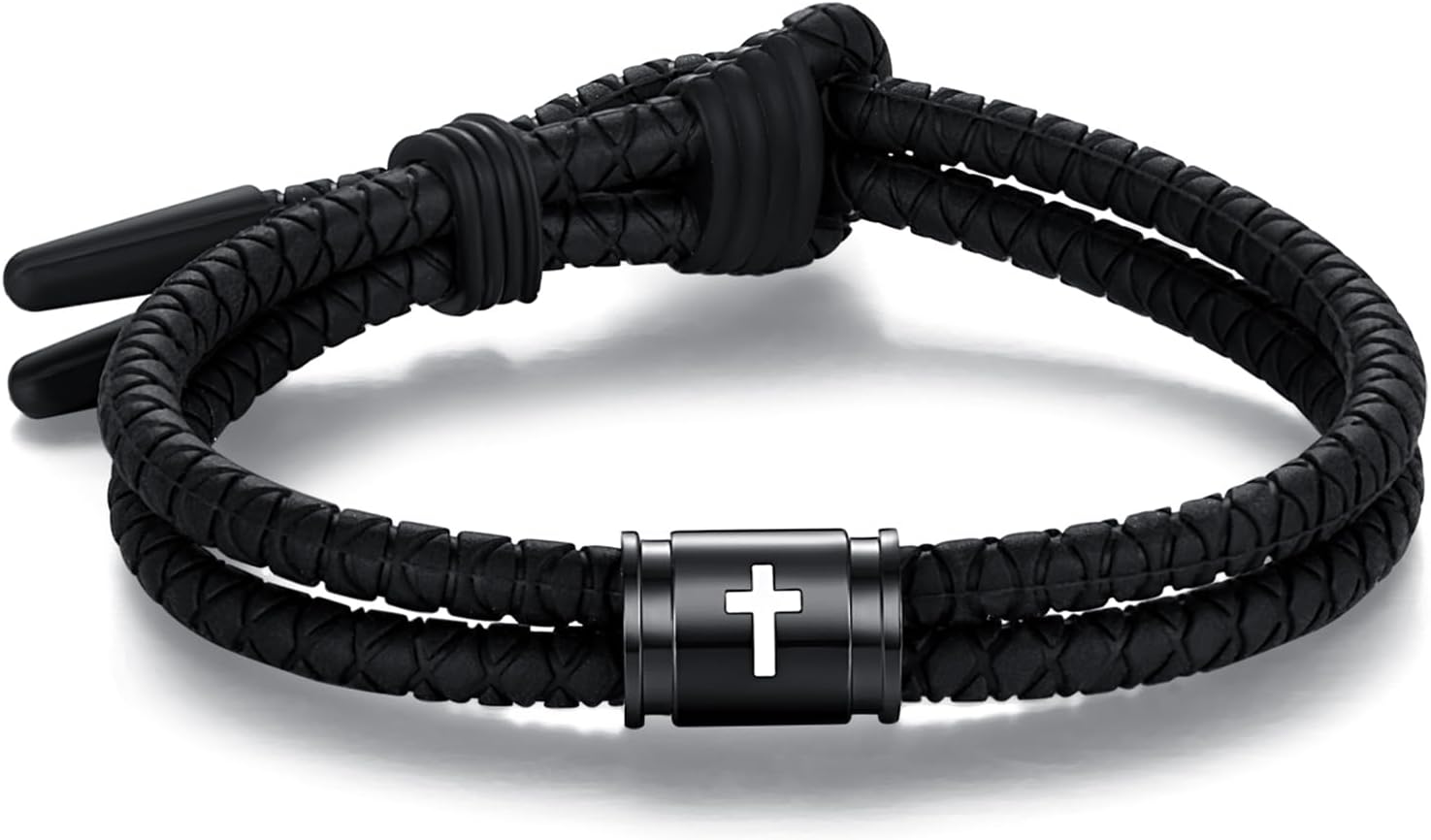 Silicone Cross Rope Bracelets for Men Women, Adjustable Waterproof Men's Rubber Sport Band Bracelet Jewelry Gifts