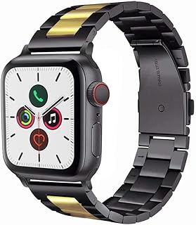 LS Compatible with Apple Watch Band 38/40mm, Stainless Compatible with Apple Watch Strap, Business Style Metal Watch Belt, Length Adjustment, for iWatch series 7 6 5 4 3 2 1 SE