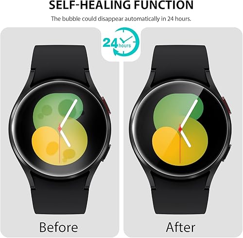 Miniatura 4 de ZUSLAB Protector de pantalla de reloj compatible con Samsung Galaxy Watch 5 de 1.732 pulgadas 2022Watch 4 de 1.732 pulgadas 2021, paquete de 3 fácil