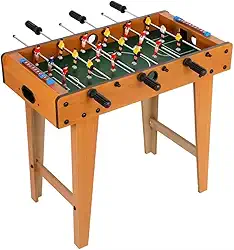 Mini Mesa de Jogos Portáteis Pebolim, Sinuca ou Air Hockey Madeira Resistente