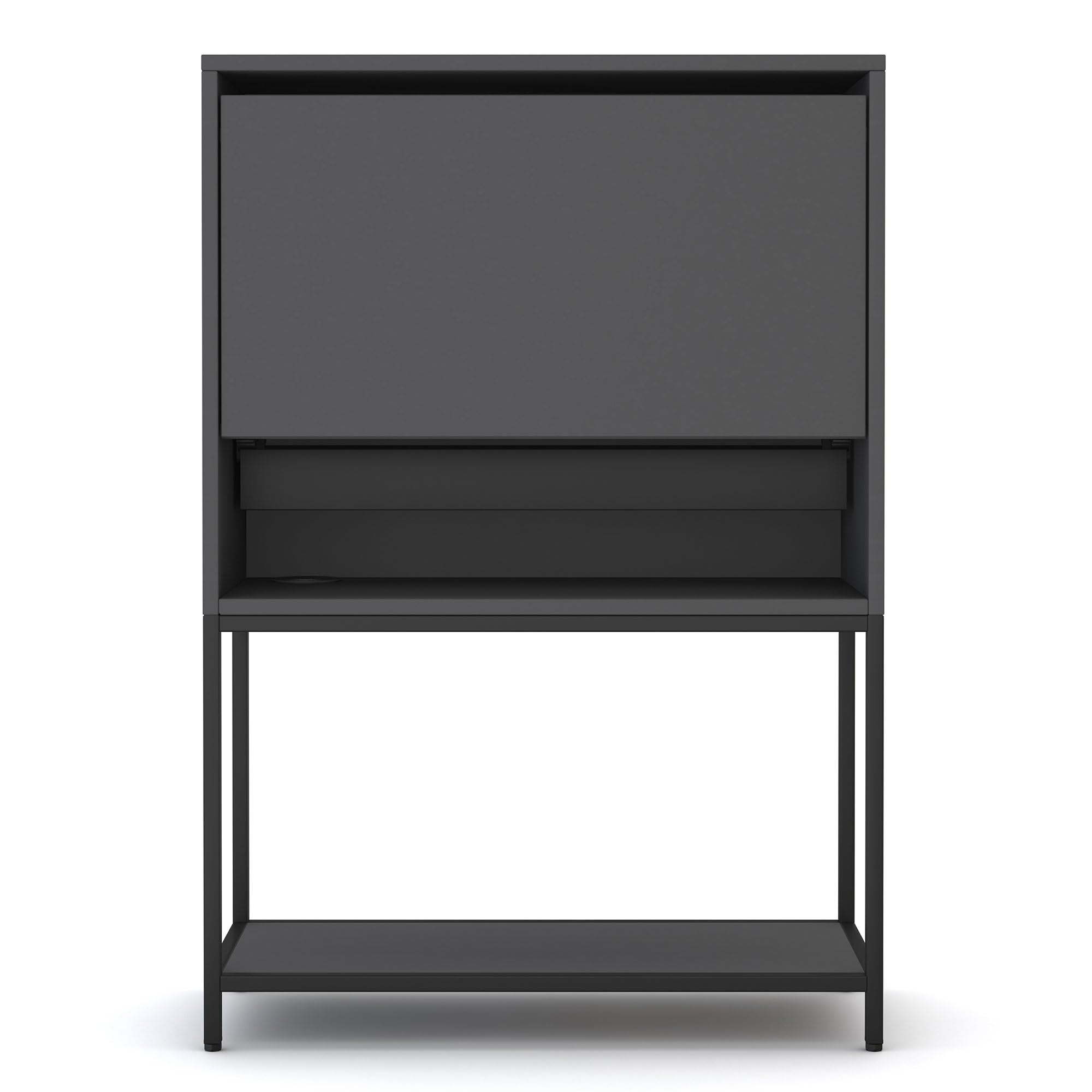 ASSMANN Sekretär Cubas Basic 74x80cm Anthrazit Schwarz Anthrazit, TÜV-Zertifiziert, einfache Montage für Homeoffice