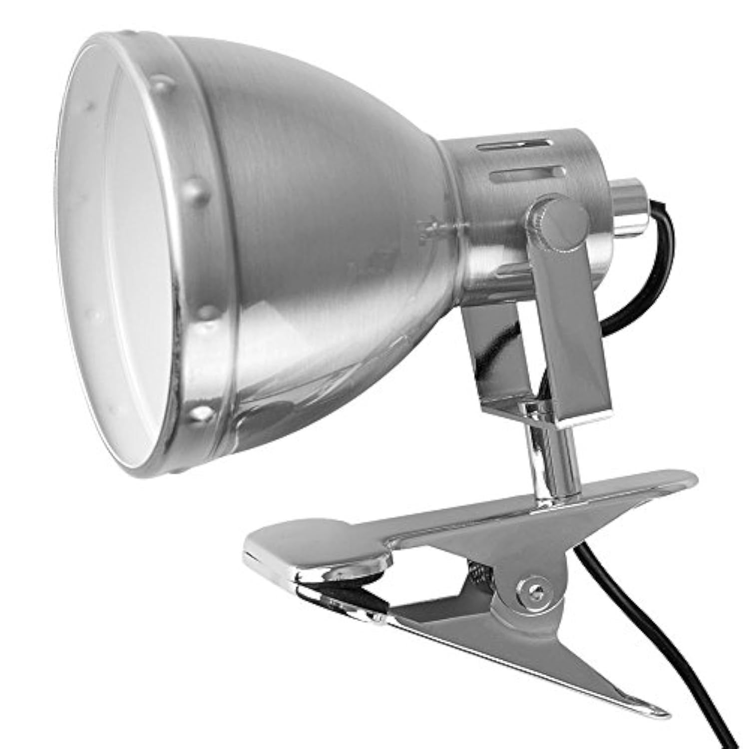MiniSun | Retro Style Brushed Chrome Domed Clip On Table Lamp Spotlight | Clip Lights, Home Décor & Improvement Essential