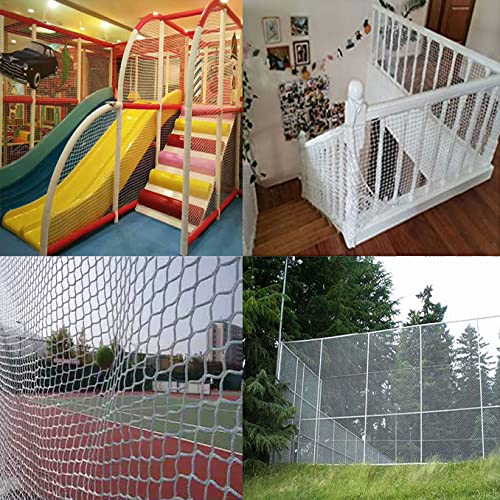 KACQIYT Weiß Sicherheitsnetz Katzennetz Schutznetz Kinder Hochbett Treppe Balkon Fenster Gehäuse Rausfallschutz Sicherheitsschutz Vergnügungspark Dekoration Schutznetz Mehrzweck-Sicherheitsnetz
