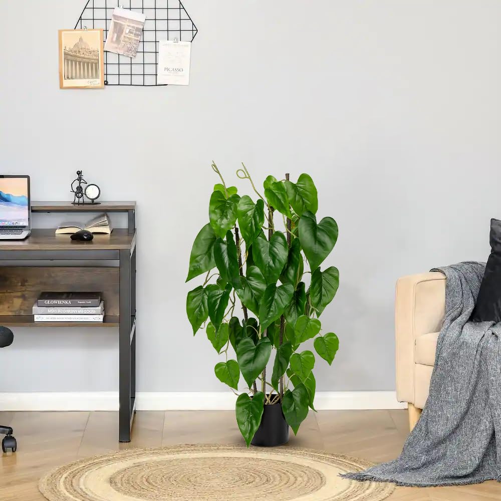 Oairse 2 piante artificiali da 76 cm, filodendro grande, pianta artificiale grande in vaso, pianta decorativa per soggiorno, camera da letto, ufficio, decorazione per interni ed esterni, giardino,