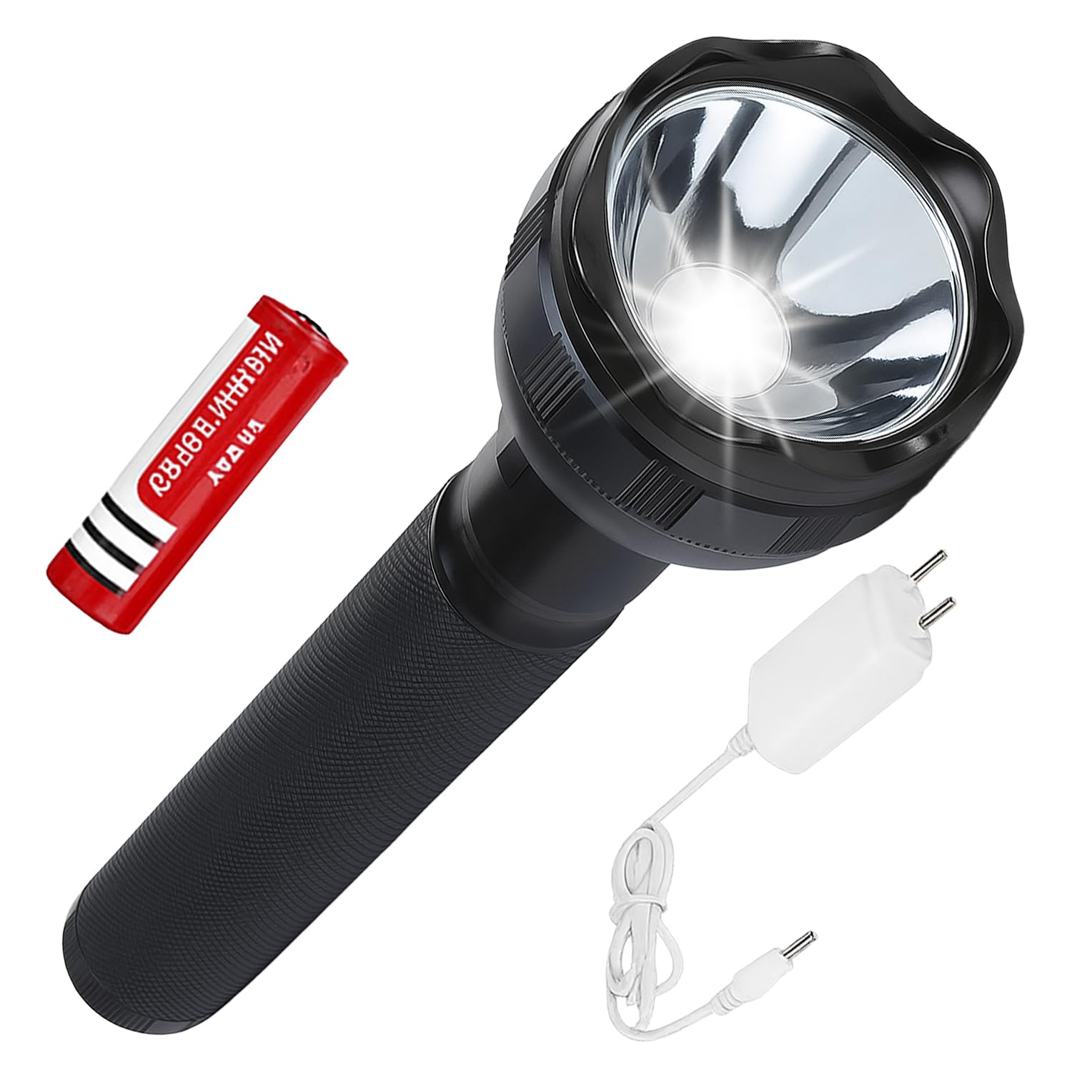 Long Distance Rechargeable Torch with High Brightness LED for Home and Security Lighting-image-31