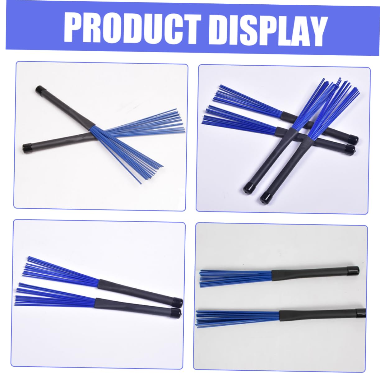 TOYANDONA 10piezas Cepillos De Batería De Jazz Mango Antideslizante Cepillos De Nylon Para Instrumentos De Percusión Accesorios Para Bateristas Movimiento