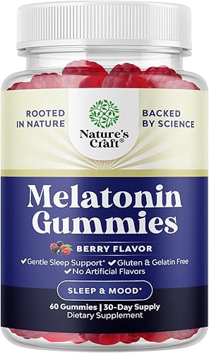 Miniatura 1 de Melatonina 5 mg Natural Sleep Aid  Gomitas de melatonina natural 5 mg Suplemento de sueño profundo para el alivio del insomnio  Melatonina Sleep