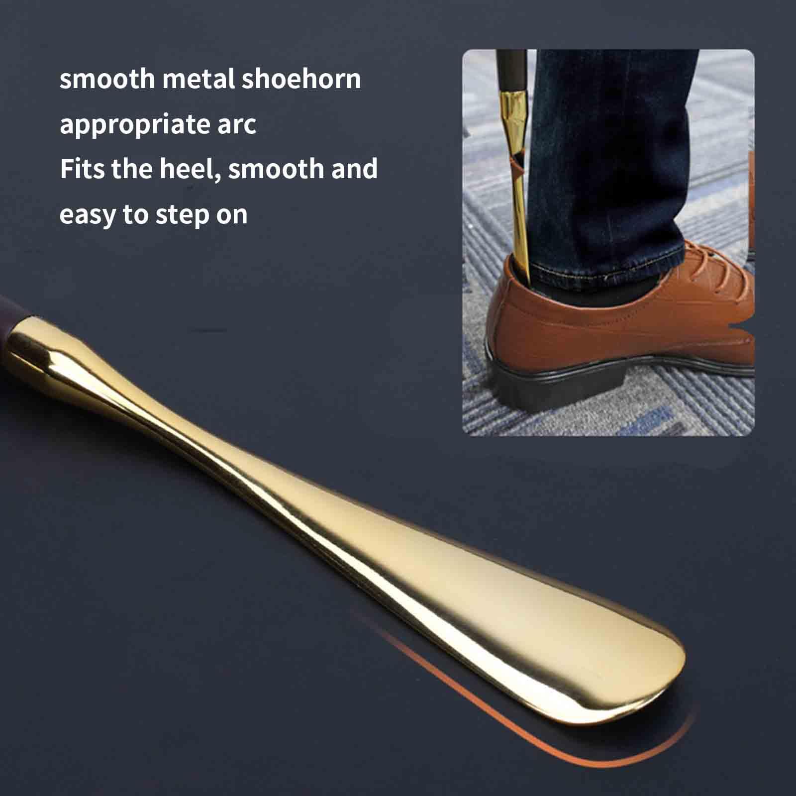 JUSHZ Calzador De Zapatos Largo Calzador Largo Para Personas Mayores Calzador De Calcetines Metalico Calzadores Madera Aleación De Metal Regalo